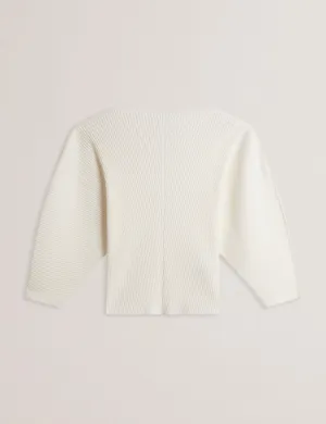Lilabth Sculptured Rib Sweater Ivory