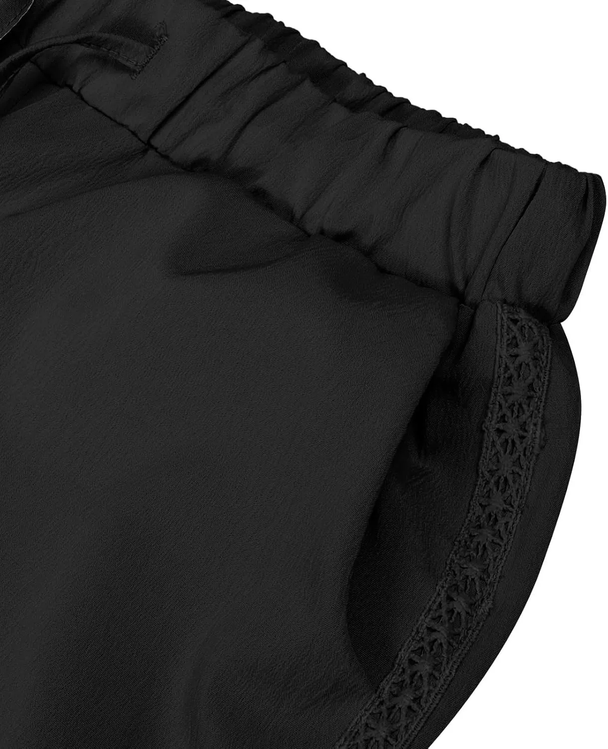 Linen Pants for Women 2025 Summer High Waist Elastic Straight Leg Lounge Pant Casual Loose Beach Lightweight Trousers
