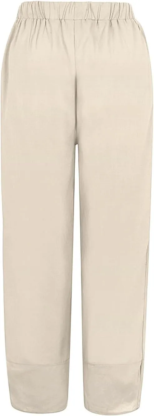 Linen Pants for Women Hight Jeans Stretch Length Waisted Slim Women Women's Jeans Women's Capri Pants High Waist