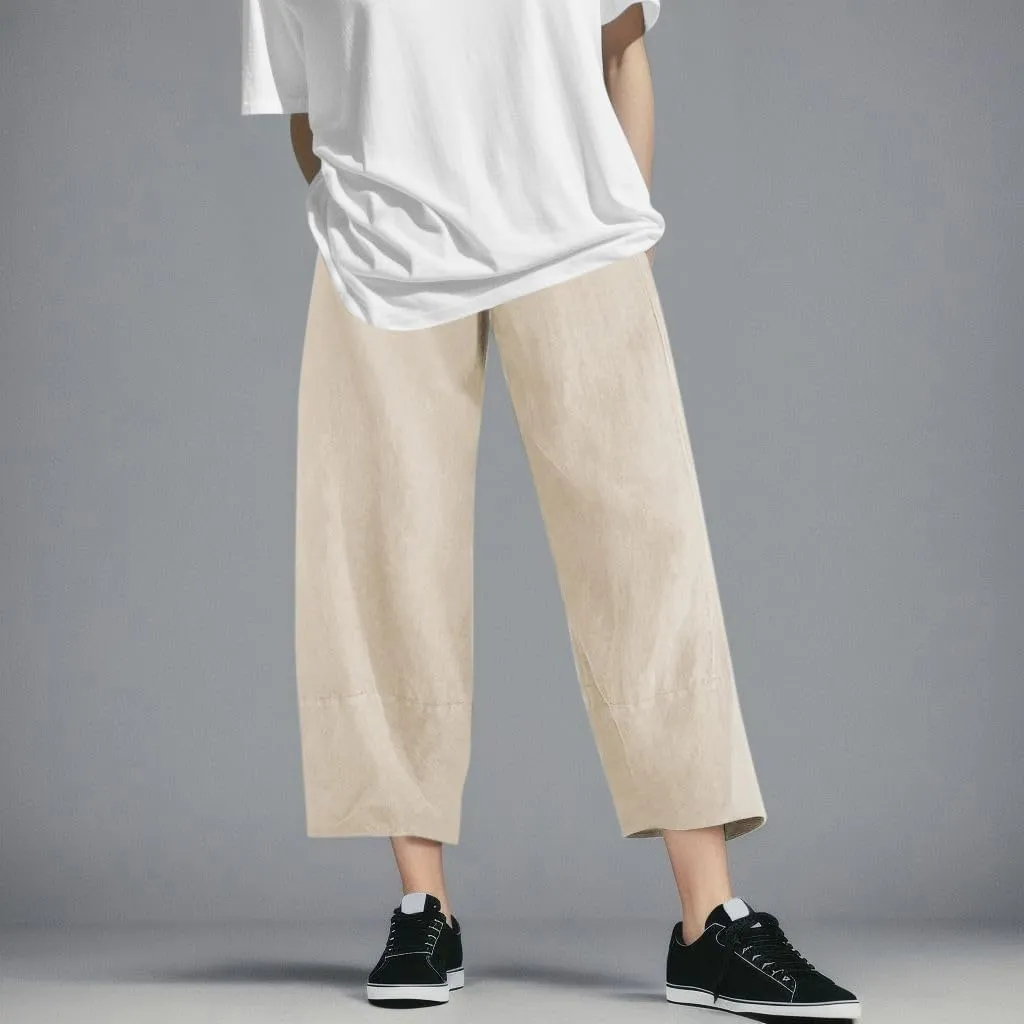 Linen Pants for Women Hight Jeans Stretch Length Waisted Slim Women Women's Jeans Women's Capri Pants High Waist