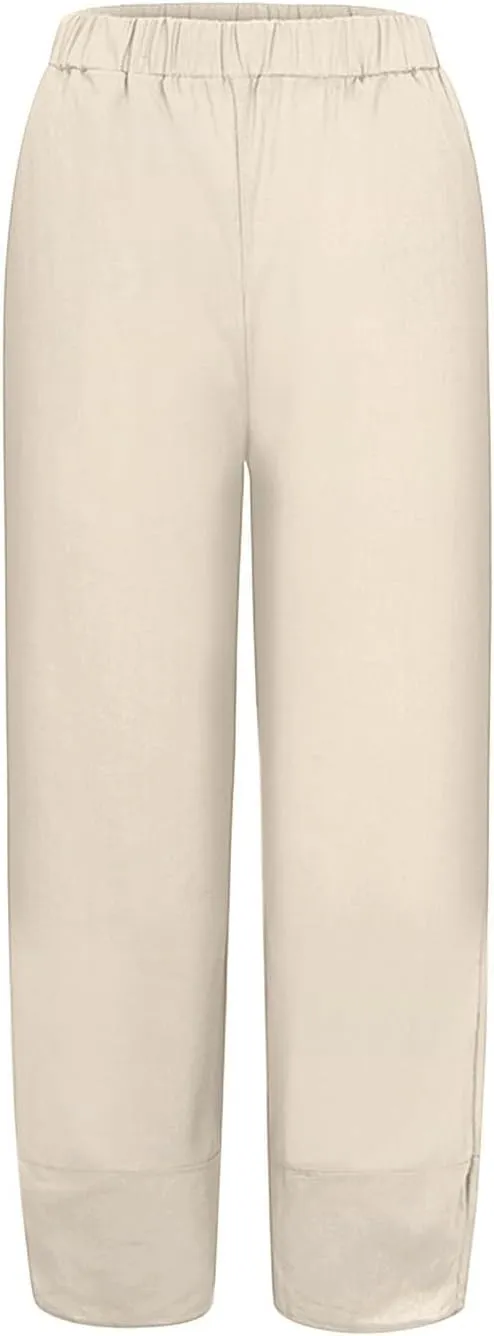 Linen Pants for Women Hight Jeans Stretch Length Waisted Slim Women Women's Jeans Women's Capri Pants High Waist