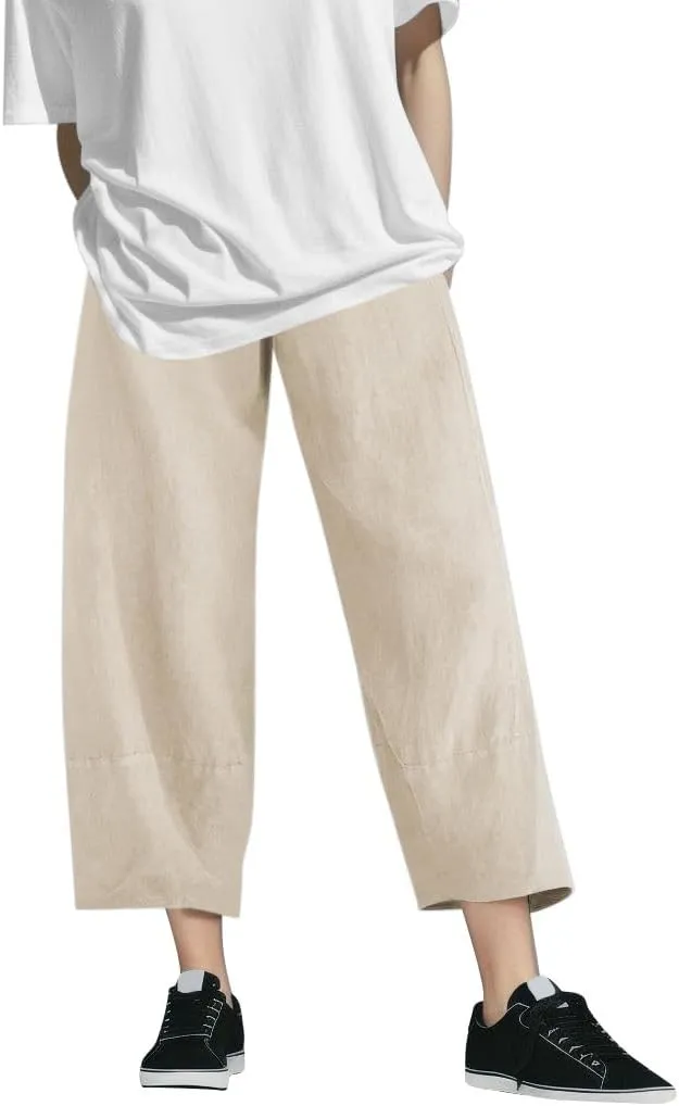 Linen Pants for Women Hight Jeans Stretch Length Waisted Slim Women Women's Jeans Women's Capri Pants High Waist