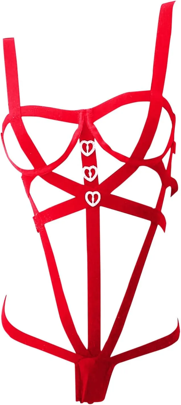 Lingerie for Women Plus Size Naughty for Sex Camisole with Shorts Bralette, Mini Skirt with G-String Push