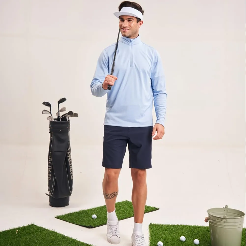 Long Sleeve Golf Shirt Men 1/4 Zip Pullover Mens Long Sleeve Sun Protection Shirts UPF 50 Lightweight Athletic Pullover