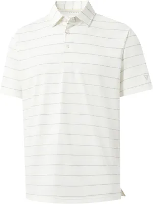 M MAELREG Golf Shirts for Men Short Sleeve Dry Fit Striped Performance Lightweight Moisture Wicking Collared Casual Golf Polo