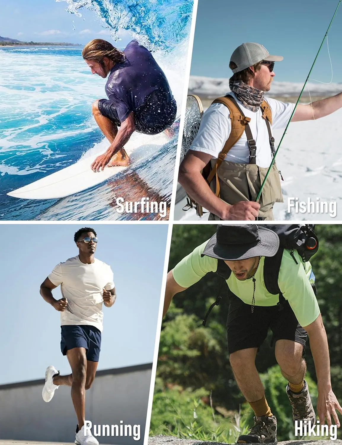 MAGCOMSEN Men's Short Sleeve UPF 50  Sun Protection Shirts Quick Dry Athletic T-Shirt Hiking Running Swimming Rash Guard