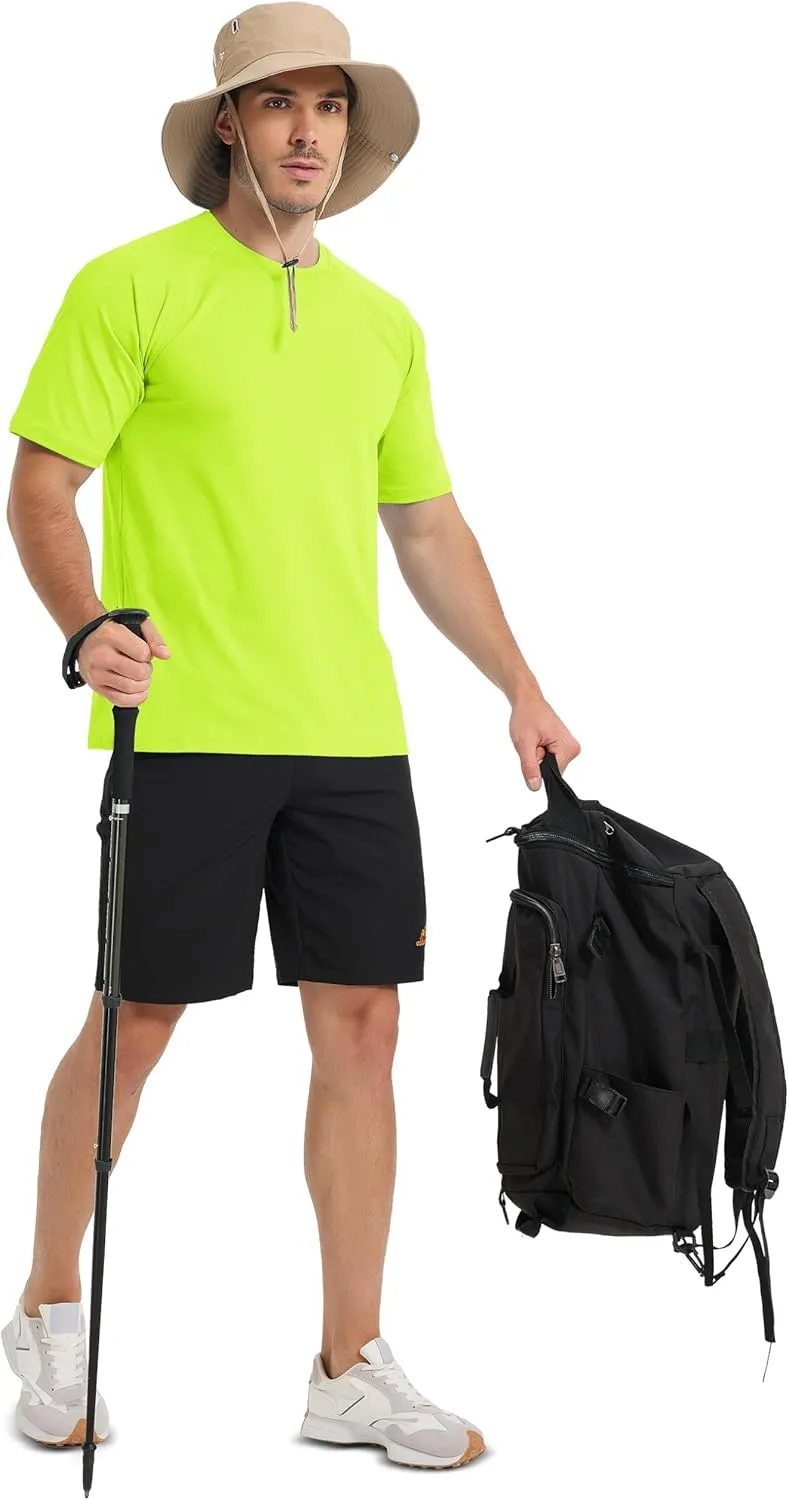 MAGCOMSEN Men's Short Sleeve UPF 50  Sun Protection Shirts Quick Dry Athletic T-Shirt Hiking Running Swimming Rash Guard
