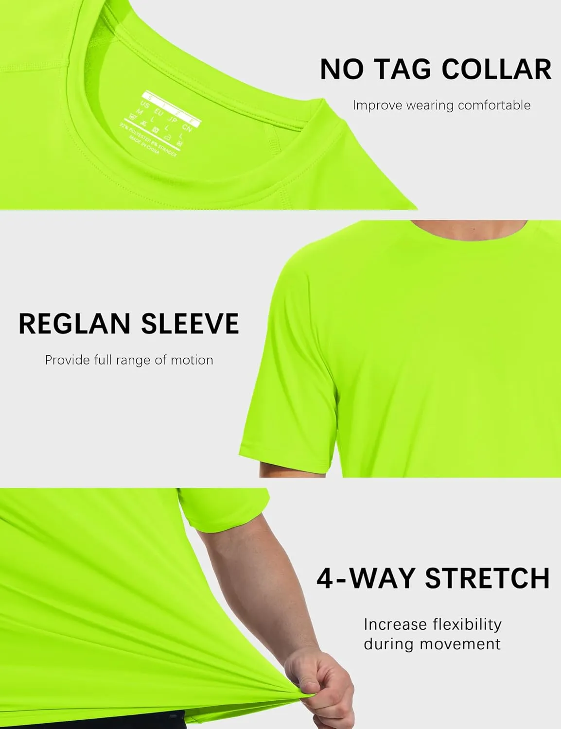MAGCOMSEN Men's Short Sleeve UPF 50  Sun Protection Shirts Quick Dry Athletic T-Shirt Hiking Running Swimming Rash Guard