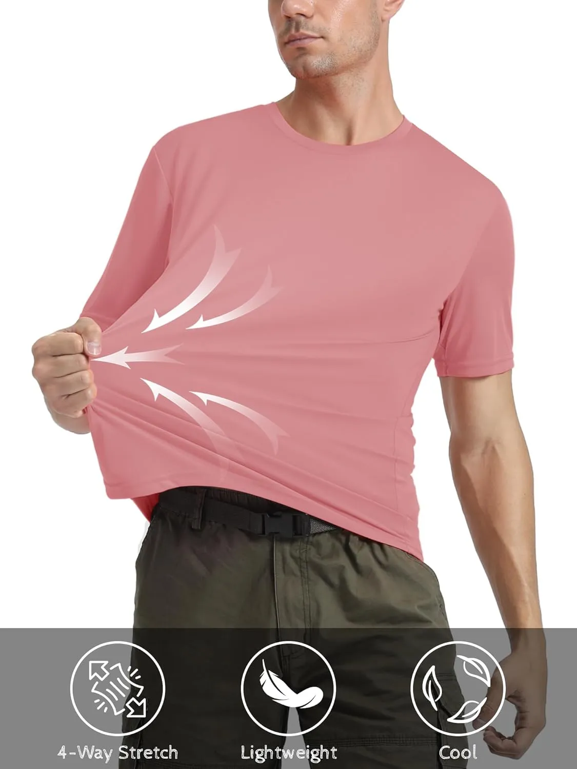 MAGCOMSEN Men's Short Sleeve UPF 50  T-Shirt Quick Dry Rash Guard Athletic Running Swim Top Tee Performance Water Shirts