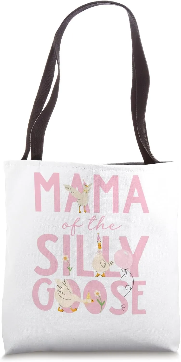 Mama Of The Silly Goose 1st Birthday Matching Family Tote Bag