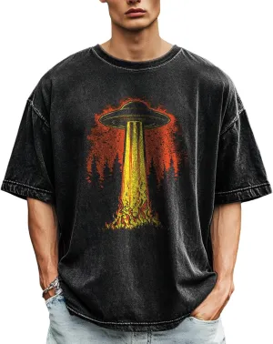 Men Casual Shirts Quick Dry Graphic Big and Tall Plus Size Short Sleeve Round Neck 100 Percent Cotton Undershirt