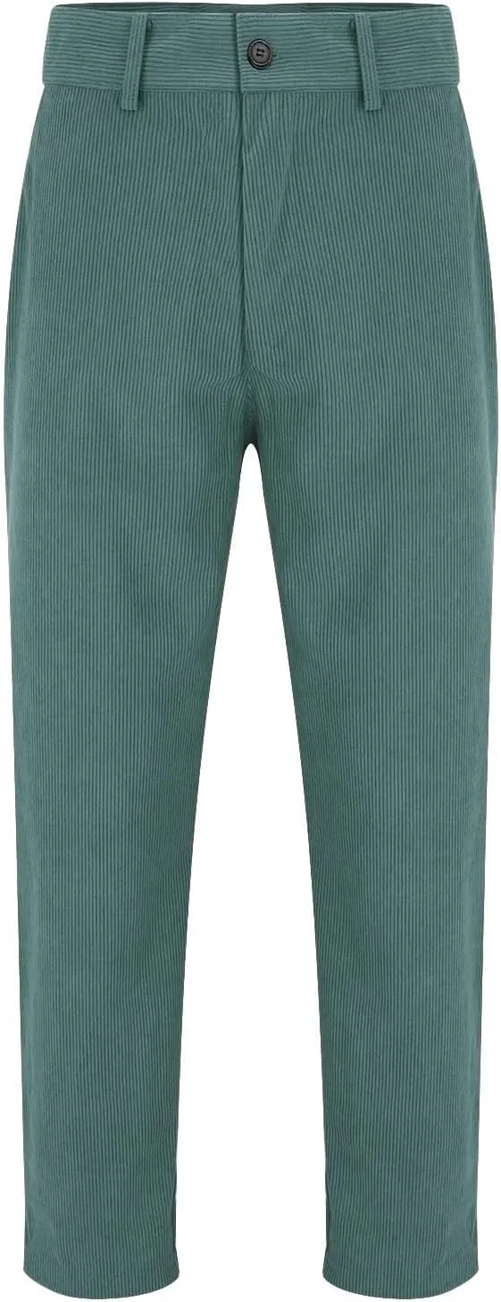 Mens Corduroy Pants Slim Fit Straight Leg Spring Casual Warm Up Pleated Pants Flat-Front Stretch Chino Work Trousers