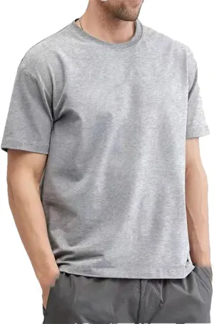 Men's Cotton Short Sleeve T-Shirt Summer T-Shirts Loose Short-Sleeved Casual Basic Shirt O Neck Solid Color