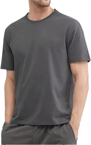 Men's Cotton Short Sleeve T-Shirt Summer T-Shirts Loose Short-Sleeved Casual Basic Shirt O Neck Solid Color