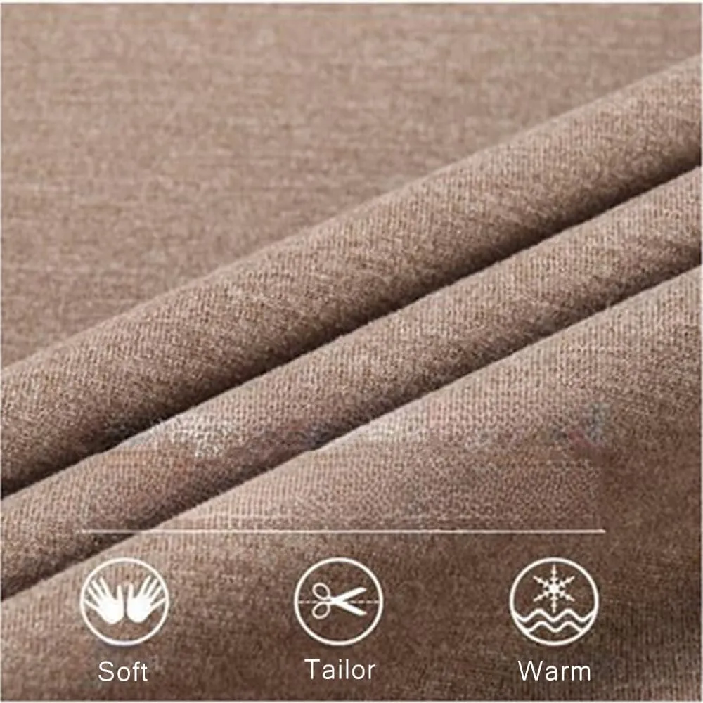 Men's Fake 2-Piece Knitted Shirt,Warm Anti-Wrinkle Two-Piece,Business Casual Fleece Thickening Dress Polo Shirts