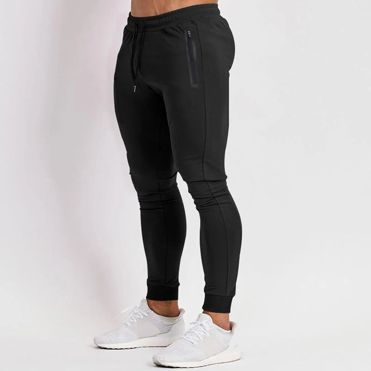 Mens Slim Fit Joggers Stretch Tapered Sweatpants Skinny Golf Athletic Workout Gym Training Pants with Pockets