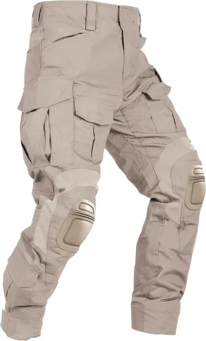 Mens Tactical Pants with Knee Pads Camo Cargo Pants Waterproof Hiking Pants 10 Pockets No Belt