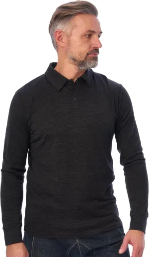 Merino.tech Merino Wool Thermal Long Sleeve Shirt Polo for Men