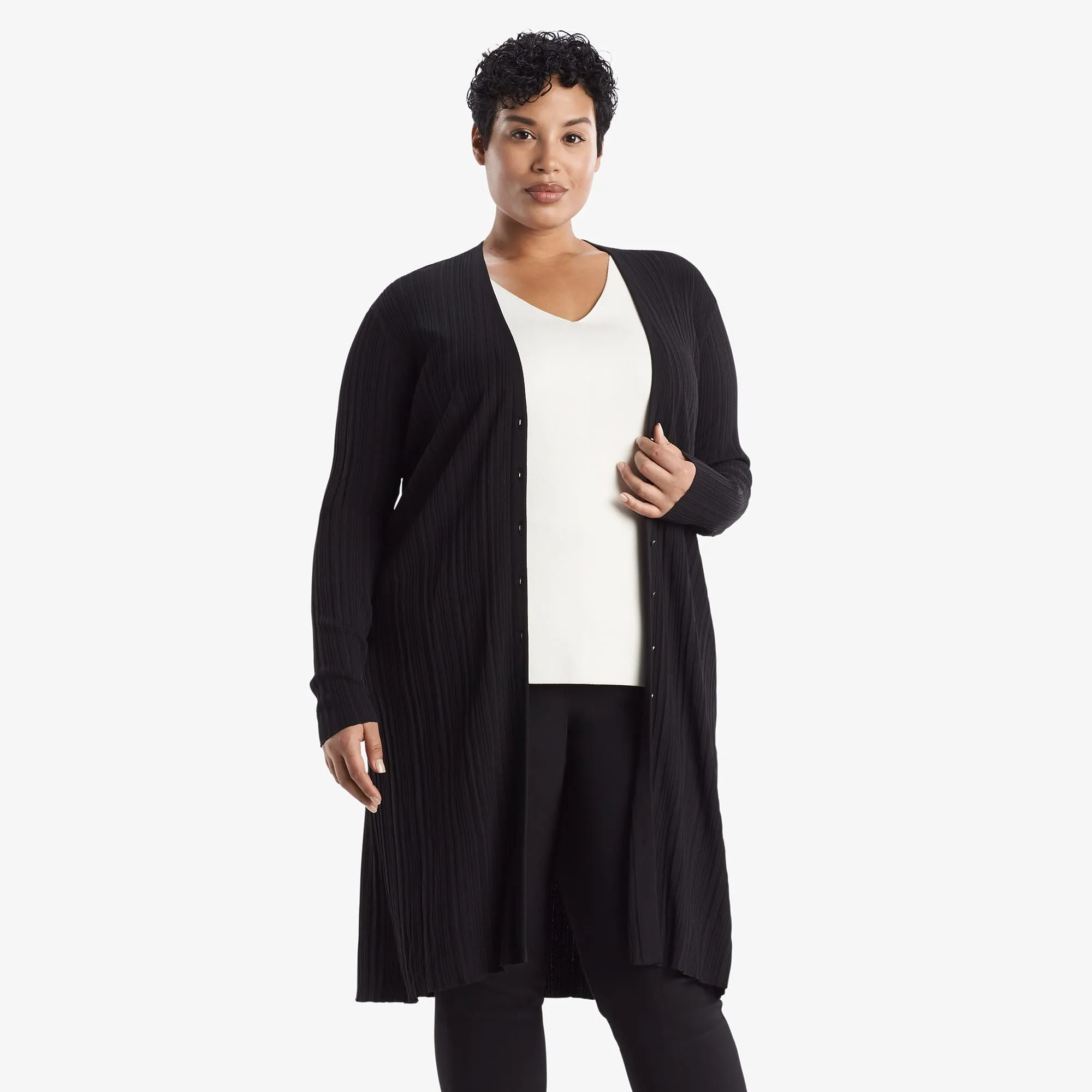 Molly Cardigan - Textured Knit :: Black