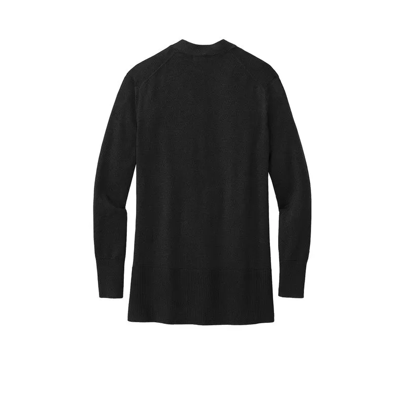 NEW SEI Brooks Brothers Womens Cotton Stretch Long Cardigan Sweater - Deep Black