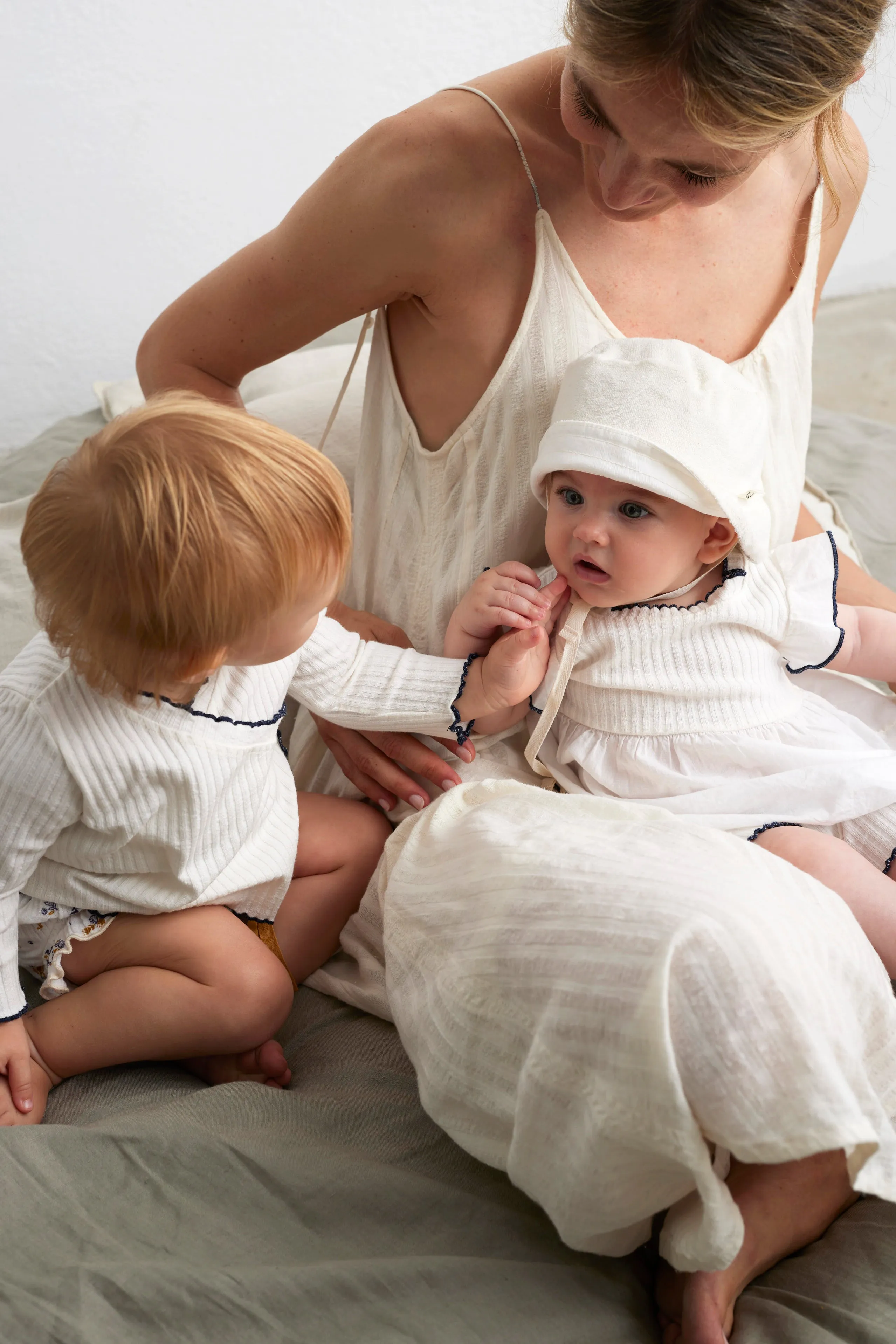 Organic rib wrapover baby jacket