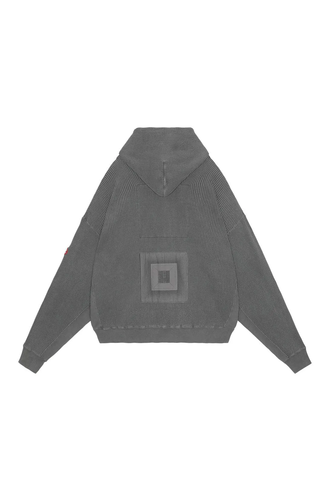 OVERDYE WIDE RIB CUT ZIP HOODY