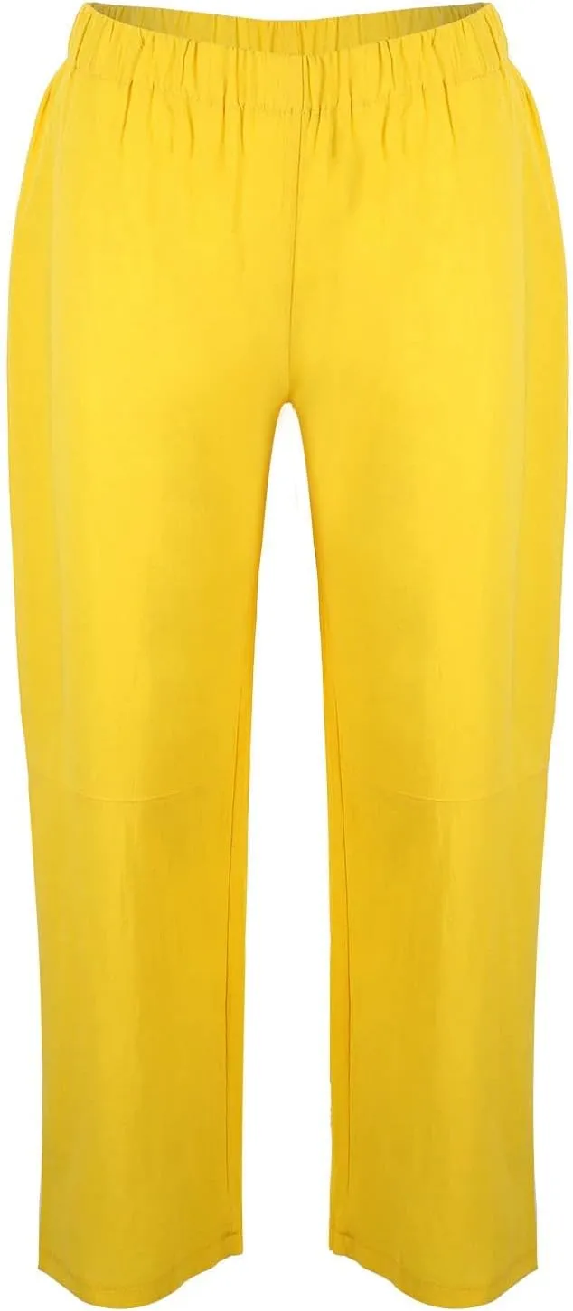 PantalN De Lino para Mujer Trousers Women Loose Wide Leg Pants Summer Fashion Solid Color Linen Work Pants for Women