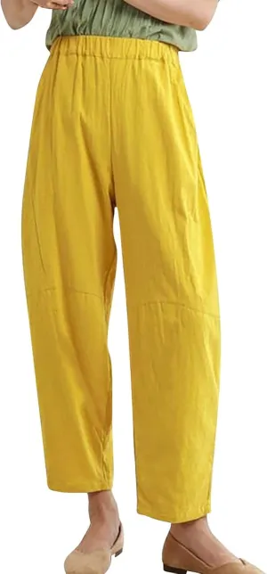 PantalN De Lino para Mujer Trousers Women Loose Wide Leg Pants Summer Fashion Solid Color Linen Work Pants for Women