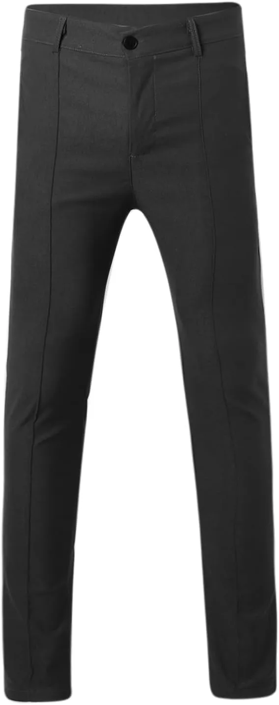Plaid Dress Pants for Men Slim Fit Dress Pants Stretch Regular Fit Business Casual Fashion Golf Pencil Chinos Pants