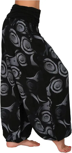 Plus Size Pants for Women 2023 Paisley Floral Print High Waist Harem Pants Casual Vintage Loose Fit Trouser Pants