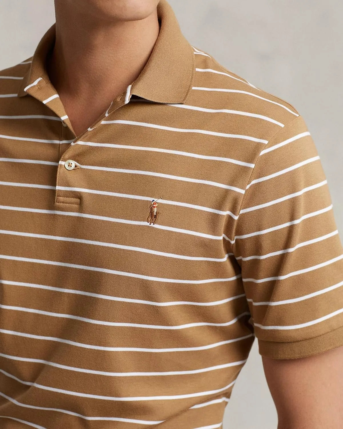 Polo Ralph Lauren Mens Custom Slim Fit Interlock Polo Shirt