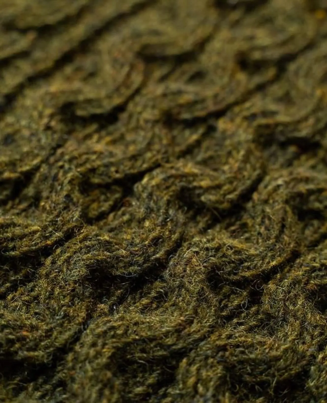 Pre Order - Steve McQueen Olive Donegal Irish Wool Sweater ETA 1/3