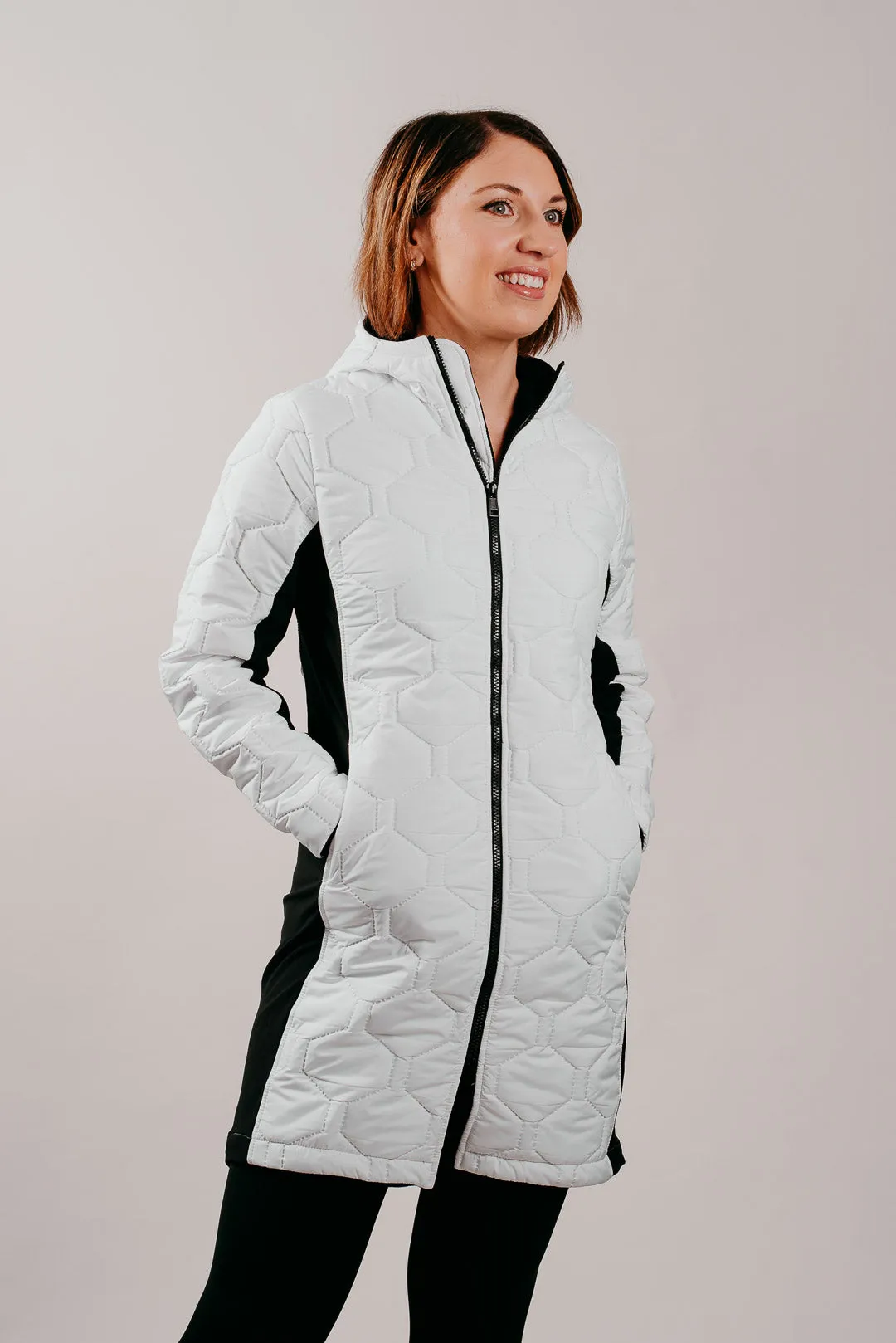 Prepare To Win Long-line Coat In White