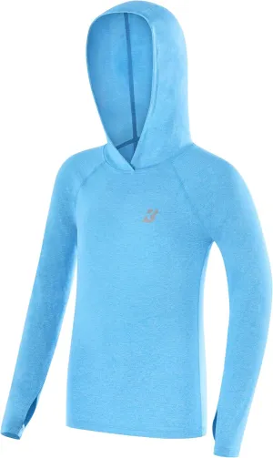 Roadbox Boys Rash Guard Hooded Shirt, Kids UPF 50  Long Sleeve Hoodie, Youth UV Sun Protection Fishing Beach Shirts