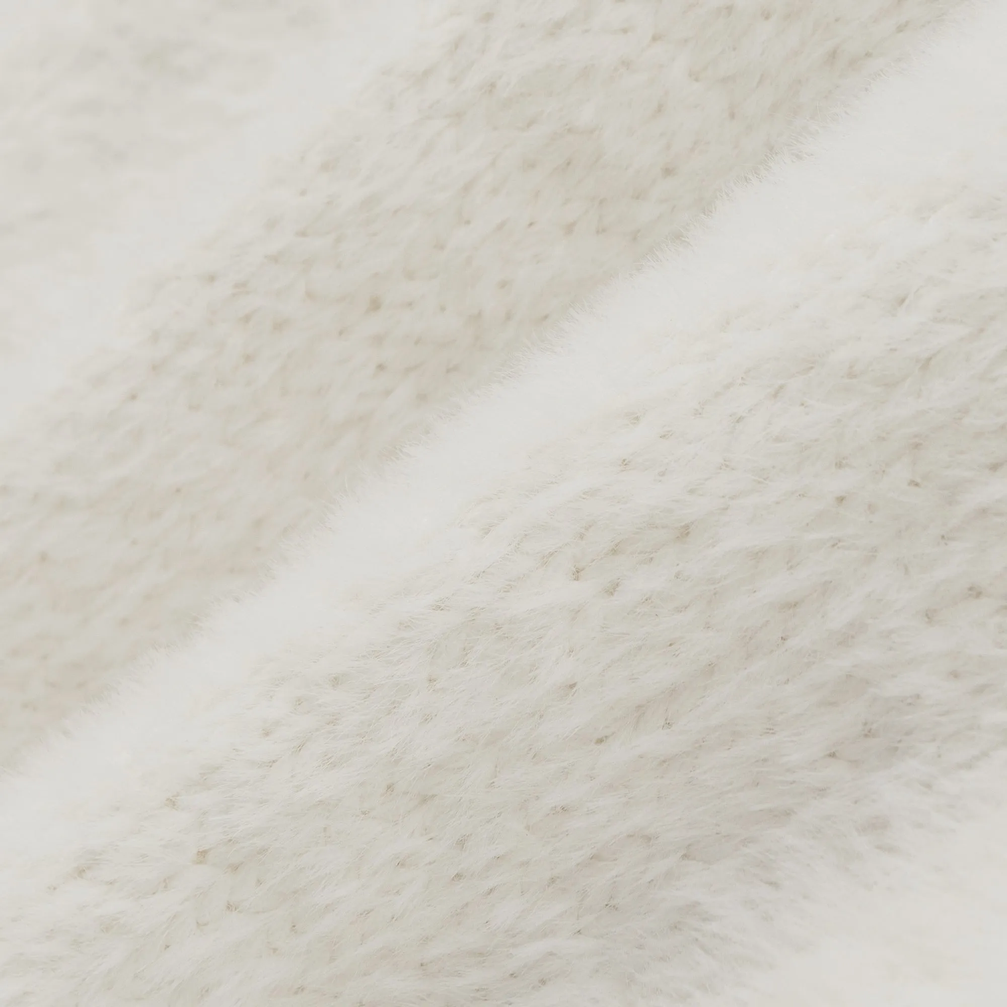 Round Neck Faux Angora Vest