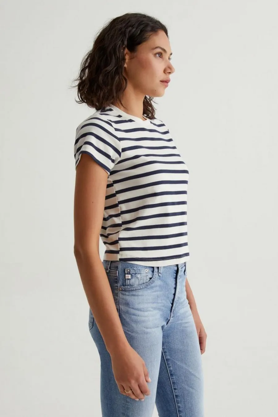Sadie Crew Ivory Dust/Deep Navy