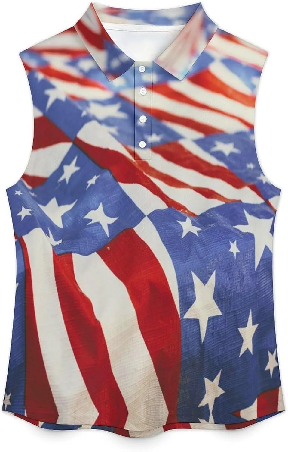 Sleeveless Shirts for Women Venezuela Flag V Neck Shirt Casual PO-LO Tank Top Pullover Quick Dry with Designs