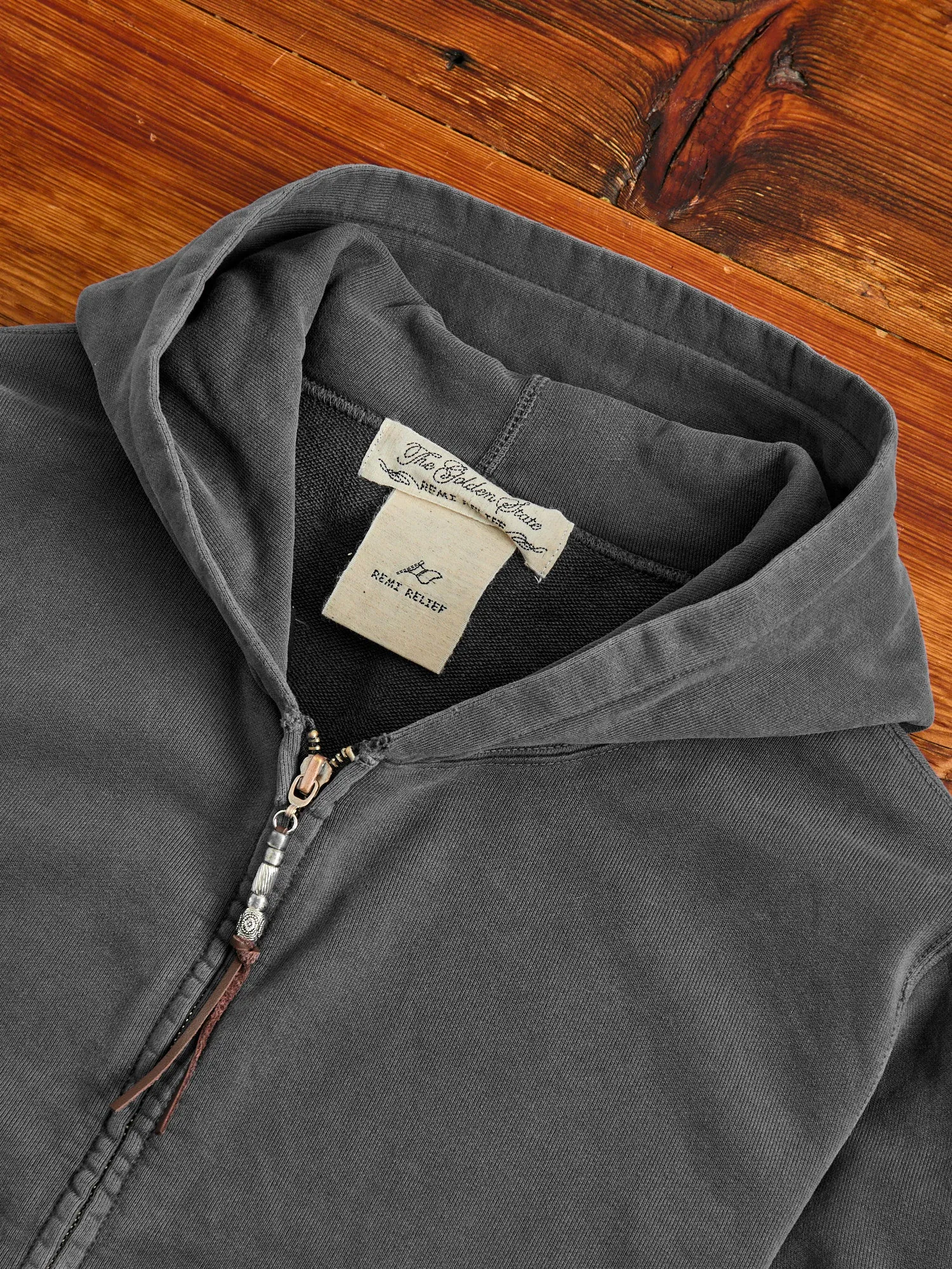 Special Finish Zip Hoodie in Black
