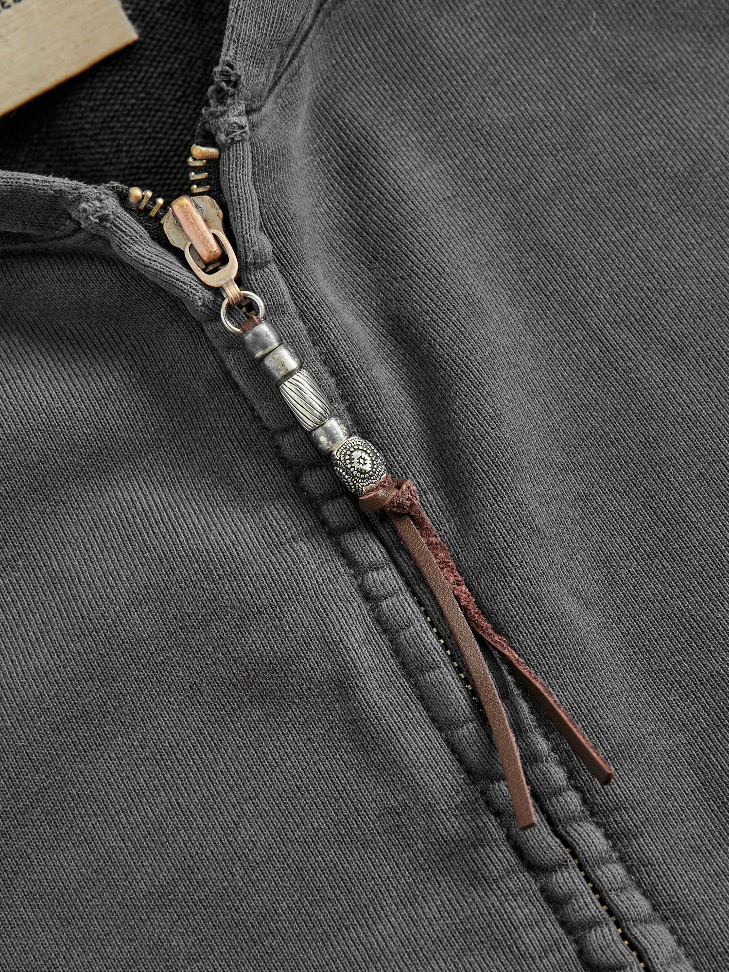 Special Finish Zip Hoodie in Black