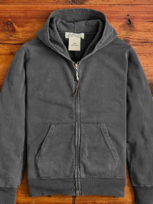 Special Finish Zip Hoodie in Black