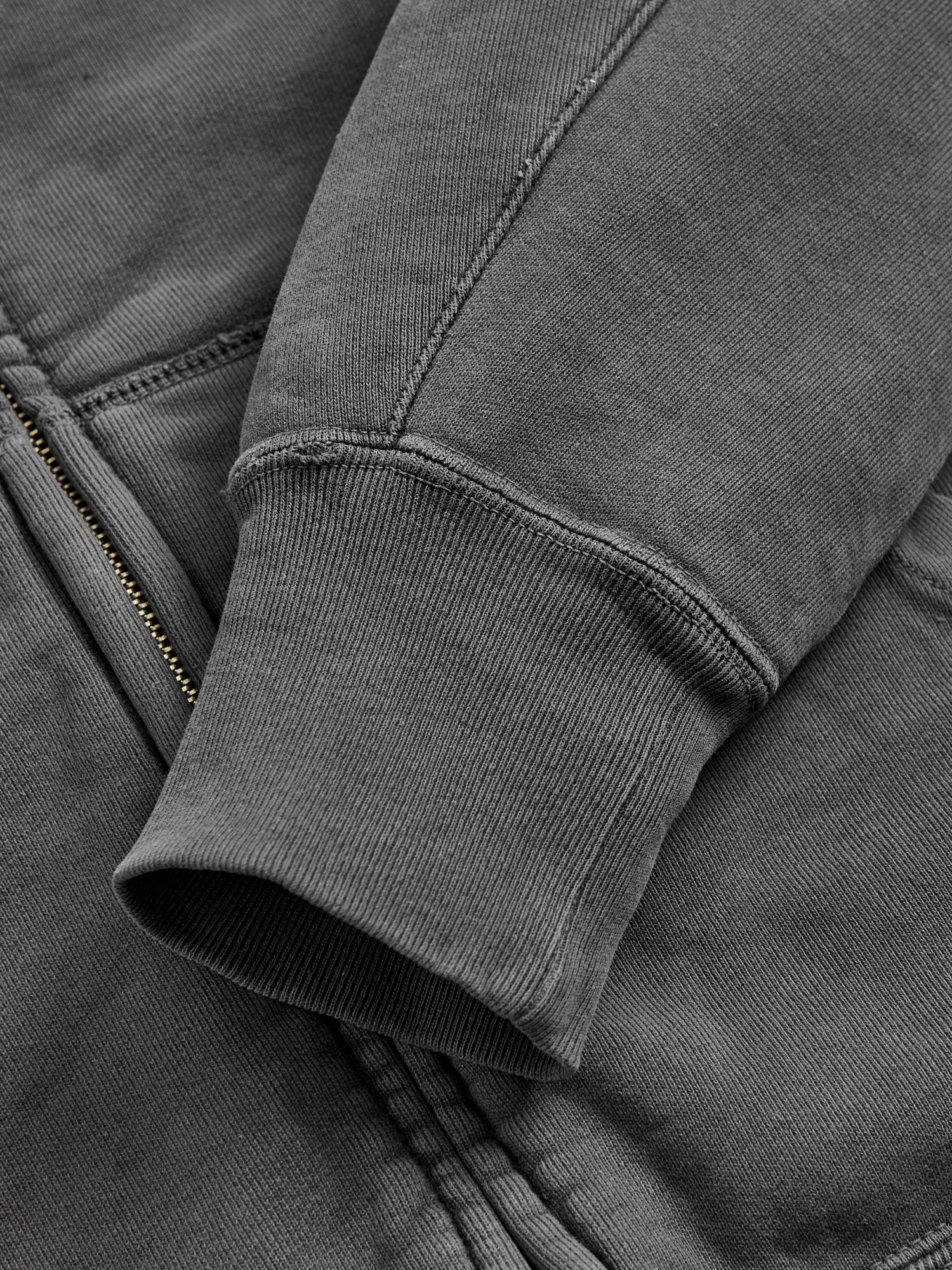 Special Finish Zip Hoodie in Black
