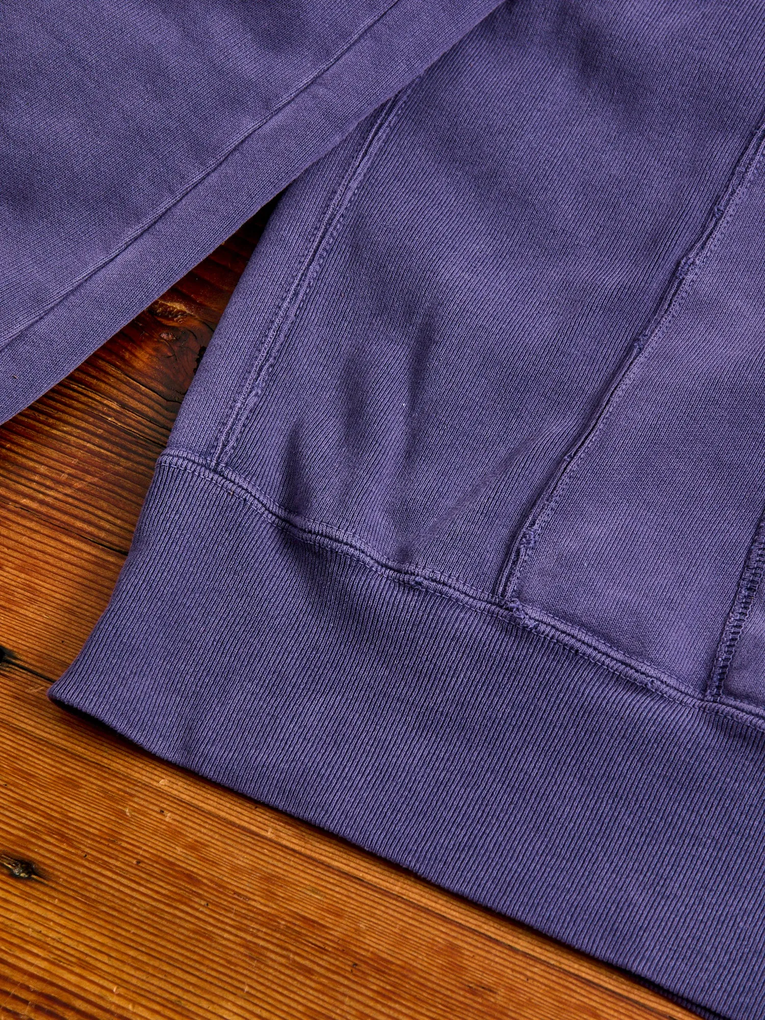 Special Finish Zip Hoodie in Purple Navy