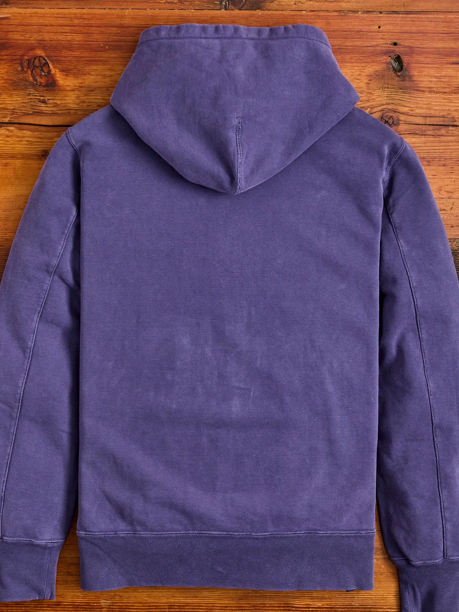 Special Finish Zip Hoodie in Purple Navy