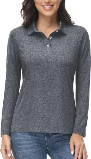Summer Outdoor Polos T-Shirts Women Long Sleeve Hiking Athletic Quick Dry Tee Shirt Tops