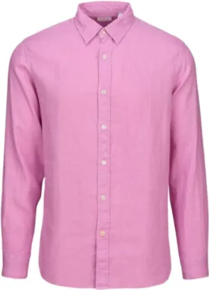 SWIMS Amalfi 100% Linen Shirts for Men, Collar Button Down Shirt, Mens Casual Long Sleeves Untucked Vacation Resort Wear