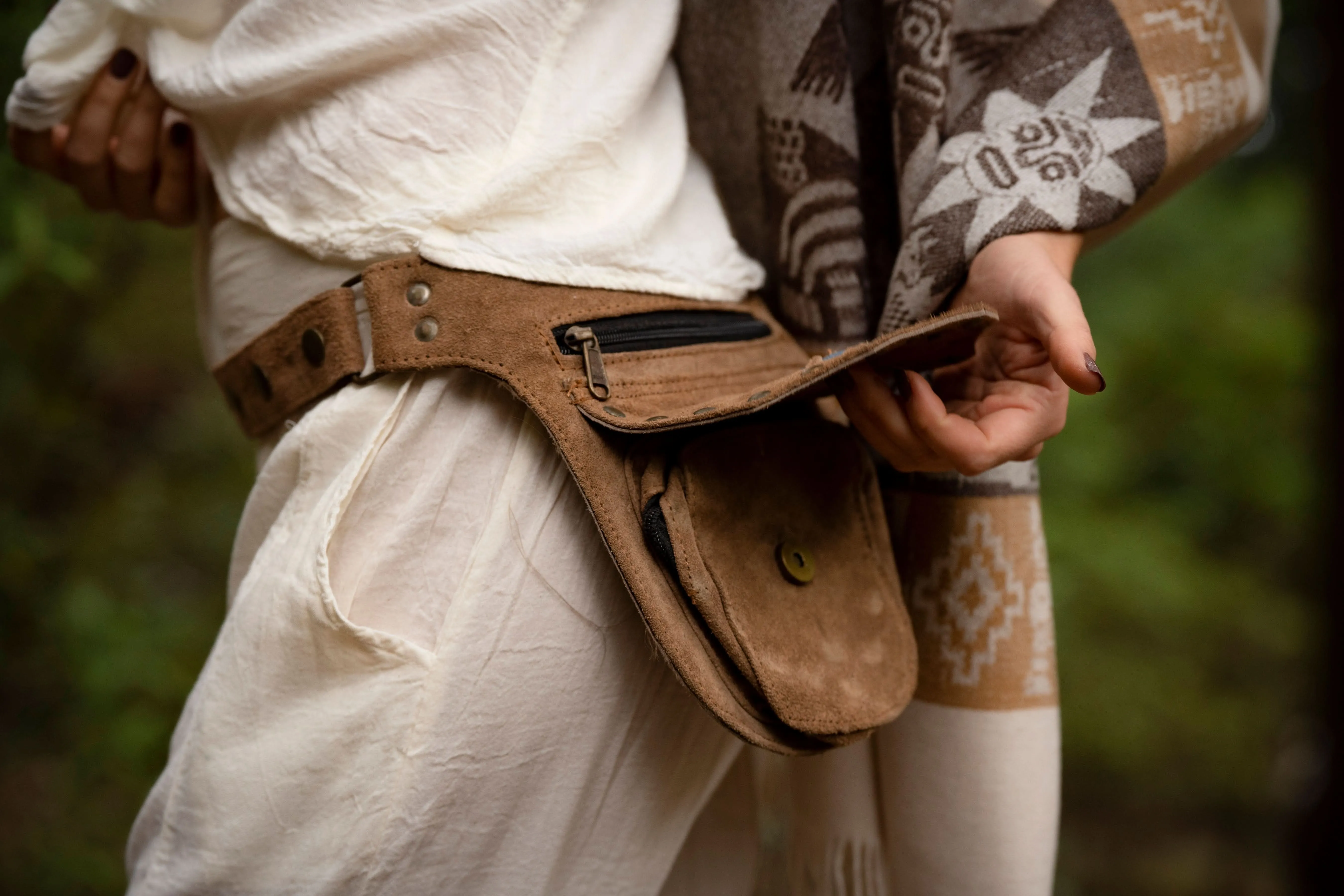 The Nile Recycled Leather Pocket Belt - Wholesale