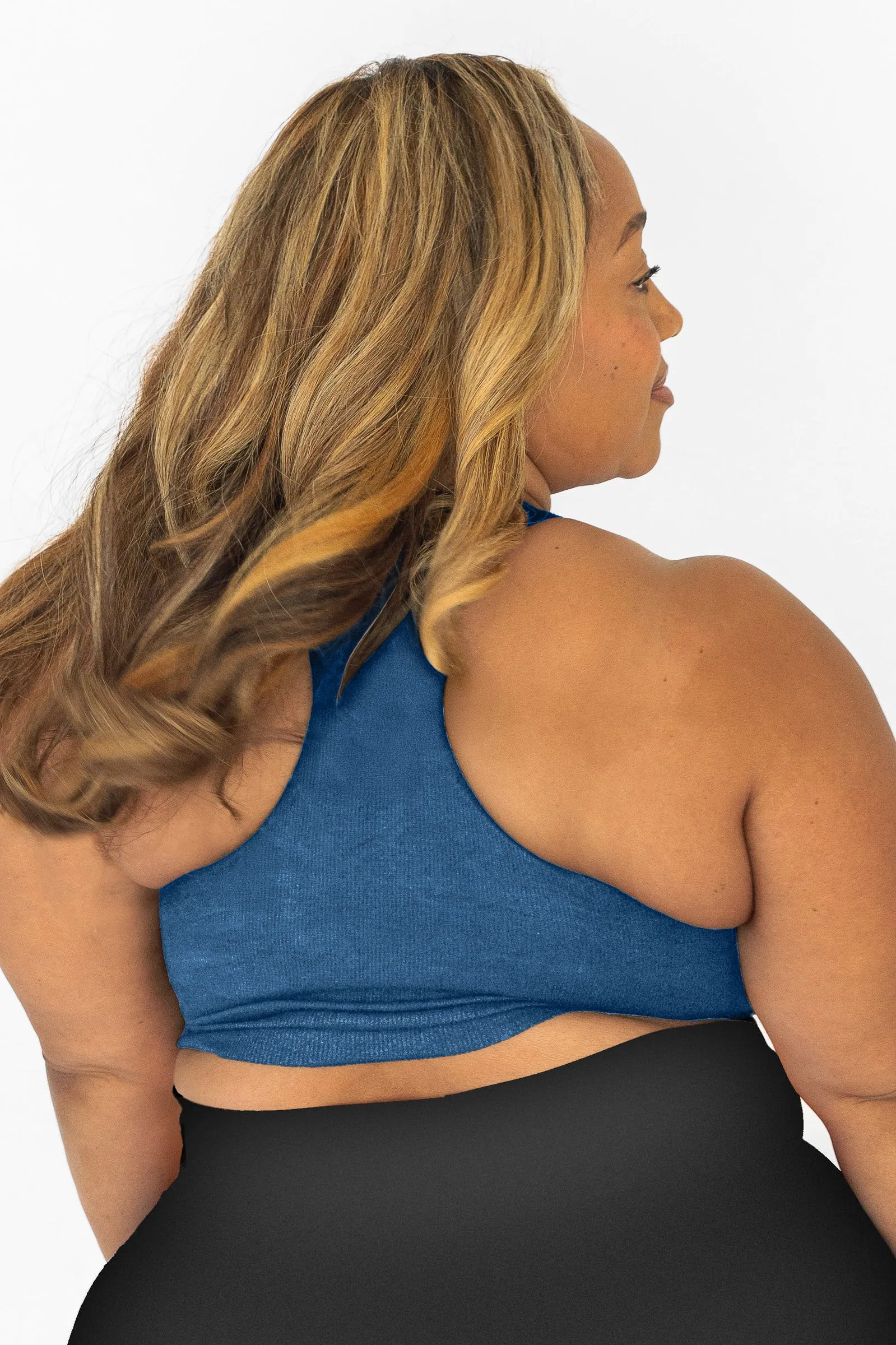 Tie Tank Sports Bra | Deep Sea