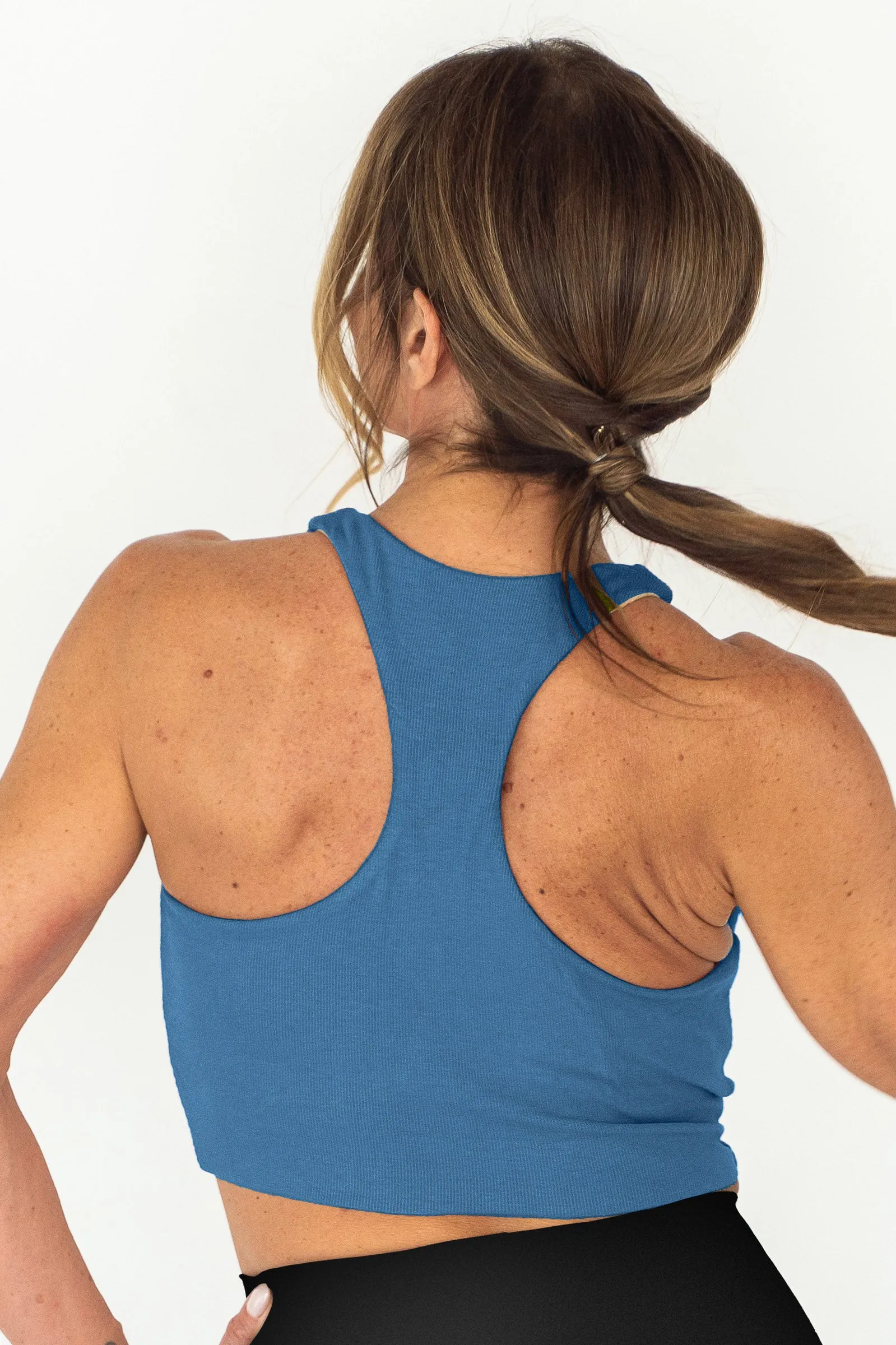 Tie Tank Sports Bra | Deep Sea