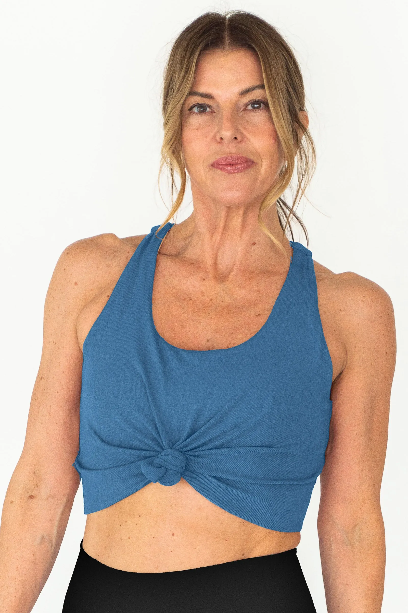Tie Tank Sports Bra | Deep Sea