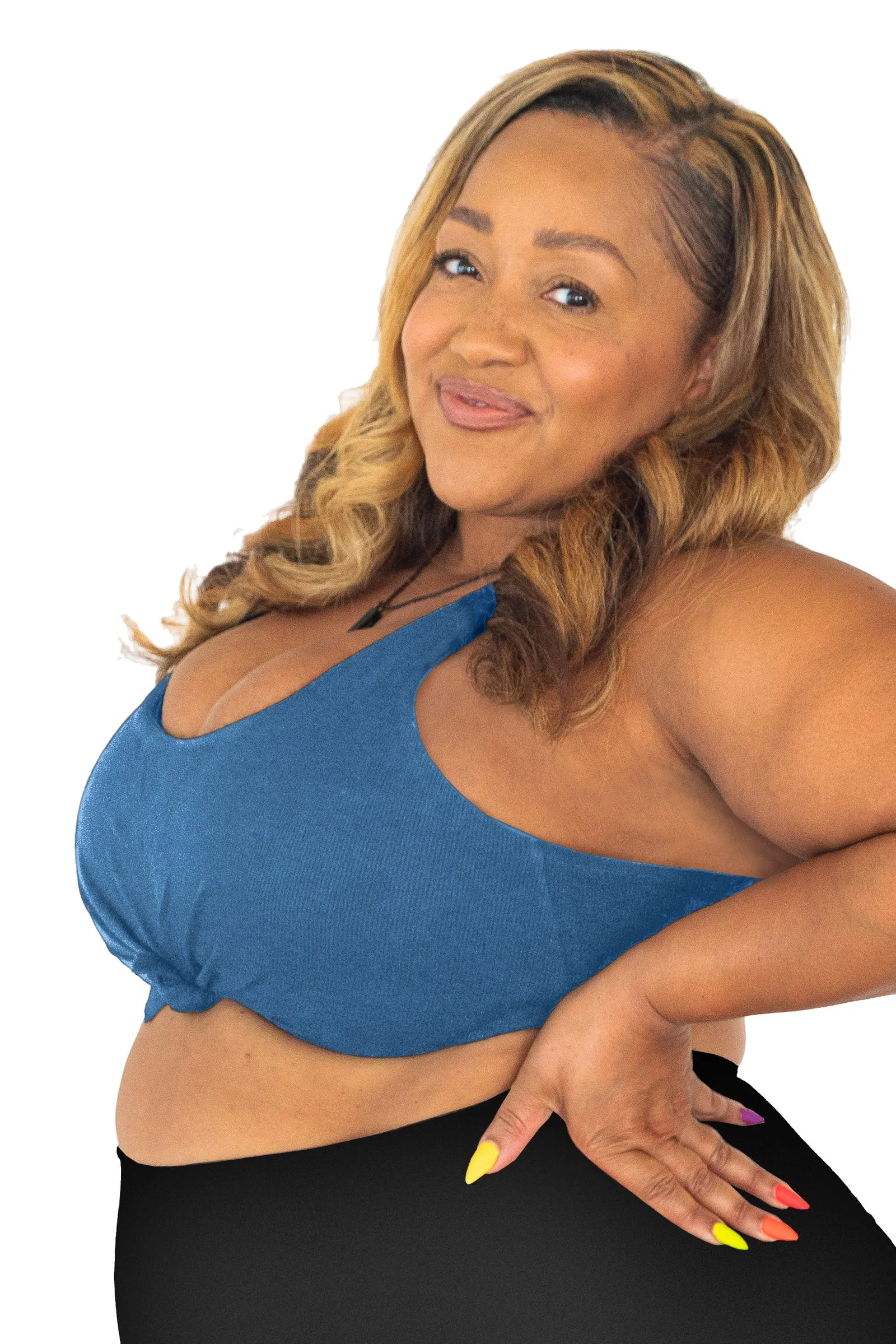 Tie Tank Sports Bra | Deep Sea